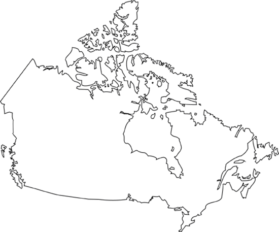 Outline Map of Canada - Predictive Response